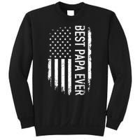 Best Papa Ever Us American Vintage Flag For Grandpa Fathers Day Sweatshirt