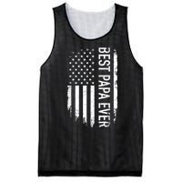 Best Papa Ever Us American Vintage Flag For Grandpa Fathers Day Mesh Reversible Basketball Jersey Tank