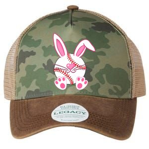 Baseball Player Easter Bunny Easter Day Legacy Tie Dye Trucker Hat