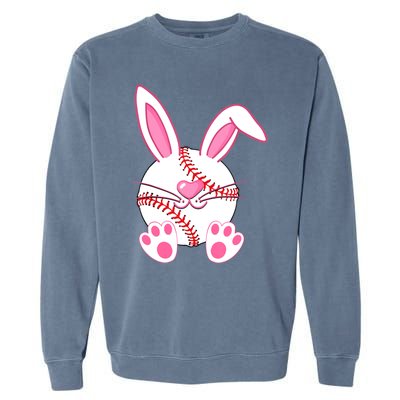 Baseball Player Easter Bunny Easter Day Garment-Dyed Sweatshirt