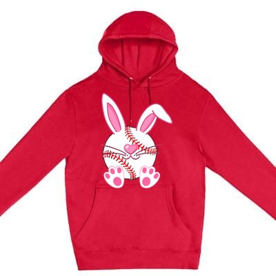 Baseball Player Easter Bunny Easter Day Premium Pullover Hoodie