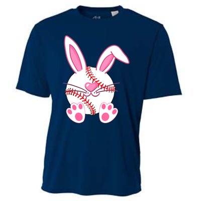 Baseball Player Easter Bunny Easter Day Cooling Performance Crew T-Shirt