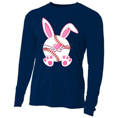 Baseball Player Easter Bunny Easter Day Cooling Performance Long Sleeve Crew