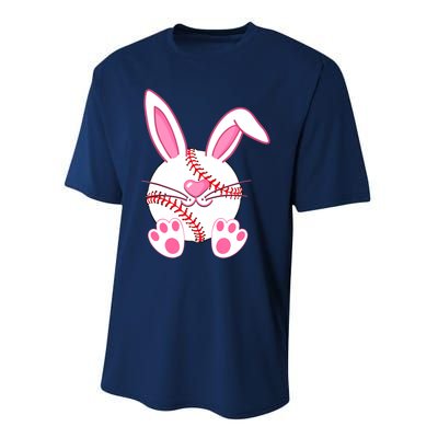 Baseball Player Easter Bunny Easter Day Performance Sprint T-Shirt