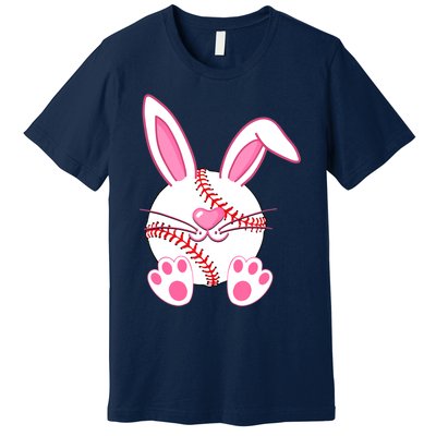 Baseball Player Easter Bunny Easter Day Premium T-Shirt