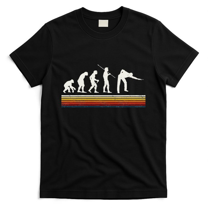 Billiards Player Evolution Pool Table Snooker Pyramid T-Shirt