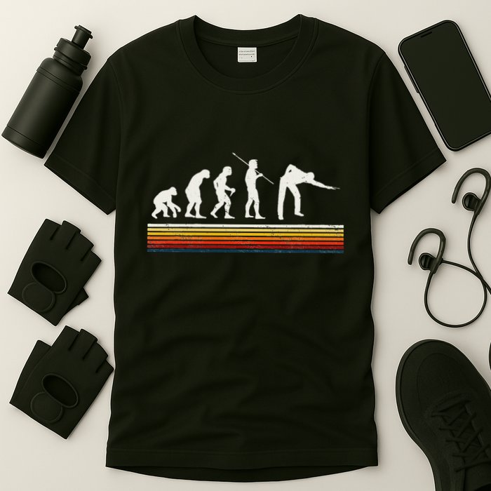 Billiards Player Evolution Pool Table Snooker Pyramid T-Shirt