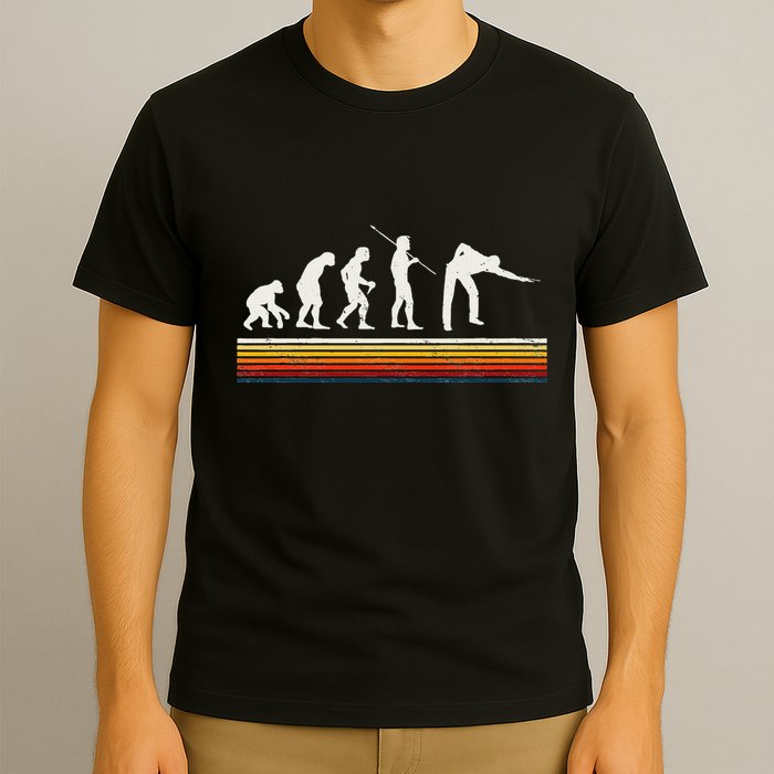 Billiards Player Evolution Pool Table Snooker Pyramid T-Shirt