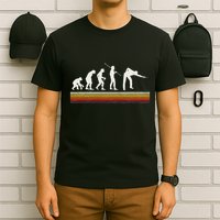 Billiards Player Evolution Pool Table Snooker Pyramid T-Shirt