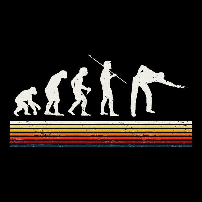 Billiards Player Evolution Pool Table Snooker Pyramid T-Shirt