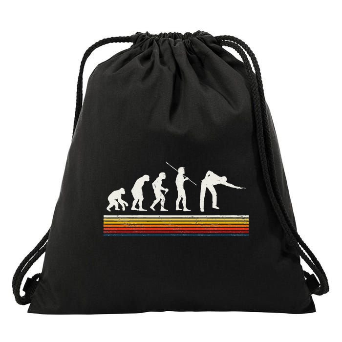 Billiards Player Evolution Pool Table Snooker Pyramid Drawstring Bag