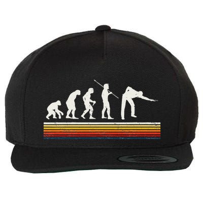 Billiards Player Evolution Pool Table Snooker Pyramid Wool Snapback Cap