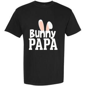 Bunny Papa Easter Rabbit Holiday Ears Parent Dad Granddad Gift Garment-Dyed Heavyweight T-Shirt