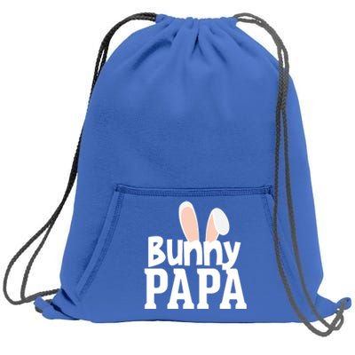 Bunny Papa Easter Rabbit Holiday Ears Parent Dad Granddad Gift Sweatshirt Cinch Pack Bag