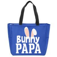 Bunny Papa Easter Rabbit Holiday Ears Parent Dad Granddad Gift Zip Tote Bag