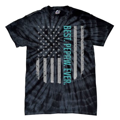 Best Pepaw Ever US American Flag Gift For Father's Day Tie-Dye T-Shirt