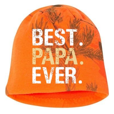 Best Papa Ever Graphic Great Fathers Day Grandparent Gifts Kati - Camo Knit Beanie