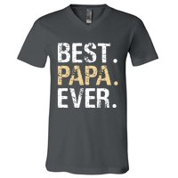 Best Papa Ever Graphic Great Fathers Day Grandparent Gifts V-Neck T-Shirt