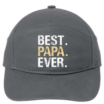 Best Papa Ever Graphic Great Fathers Day Grandparent Gifts 7-Panel Snapback Hat