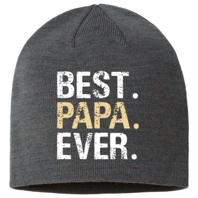 Best Papa Ever Graphic Great Fathers Day Grandparent Gifts Sustainable Beanie