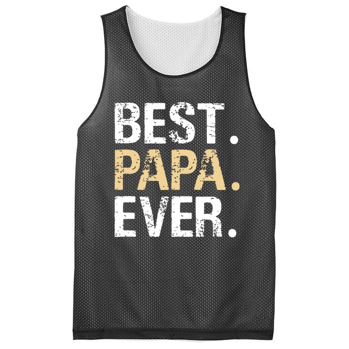 Best Papa Ever Graphic Great Fathers Day Grandparent Gifts Mesh Reversible Basketball Jersey Tank