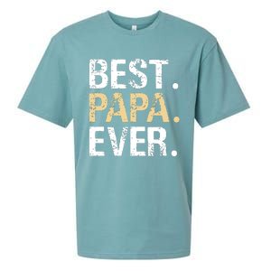 Best Papa Ever Graphic Great Fathers Day Grandparent Gifts Sueded Cloud Jersey T-Shirt