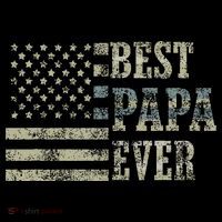 Best Papa Ever American Flag Usa Flag Tall T-Shirt