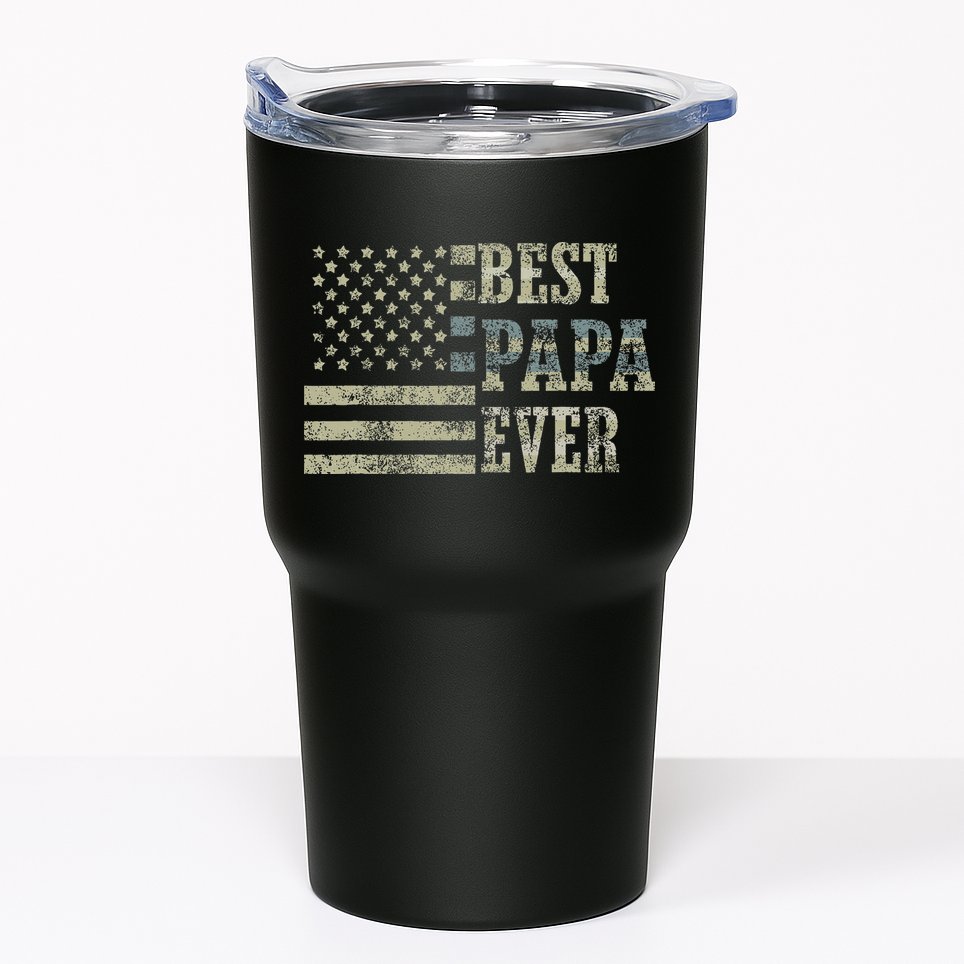 Best Papa Ever American Flag Usa Flag Tumbler