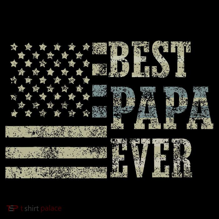 Best Papa Ever American Flag Usa Flag Premium T-Shirt