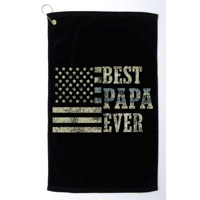 Best Papa Ever American Flag Usa Flag Golf Towel