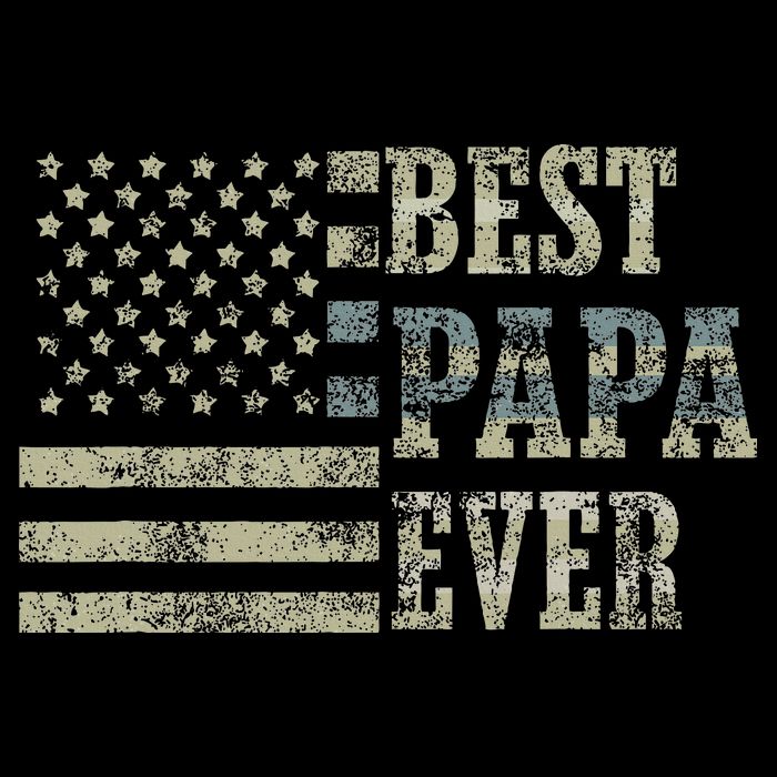 Best Papa Ever American Flag Usa Flag Zip Tote Bag