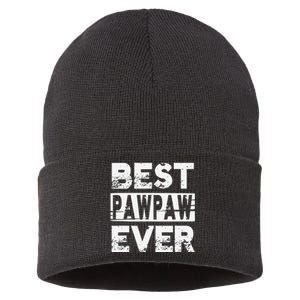 Best Pawpaw Ever Gift For Grandpa Father's Day Sustainable Knit Beanie