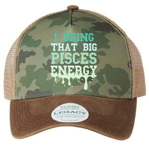 Big Pisces Energy Drip Zodiac Sign Birthday Season Legacy Tie Dye Trucker Hat