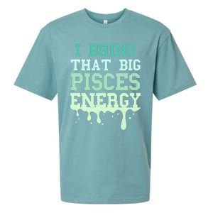 Big Pisces Energy Drip Zodiac Sign Birthday Season Sueded Cloud Jersey T-Shirt