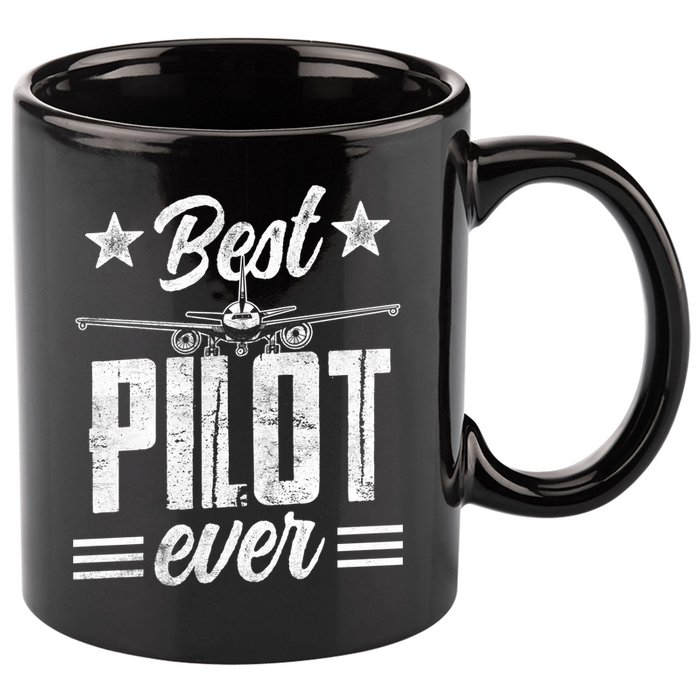 Best Pilot Ever Small Airplane Private Aircraft Meaningful Gift 11oz C Handle Ceramic Mug
