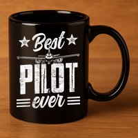 Best Pilot Ever Small Airplane Private Aircraft Meaningful Gift 11oz C Handle Ceramic Mug
