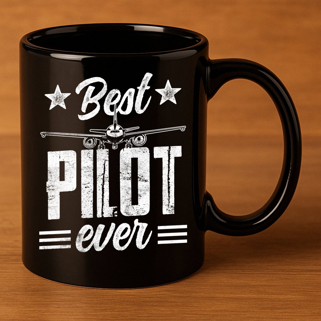 Best Pilot Ever Small Airplane Private Aircraft Meaningful Gift 11oz C Handle Ceramic Mug