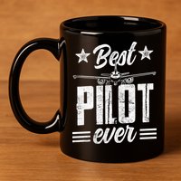 Best Pilot Ever Small Airplane Private Aircraft Meaningful Gift 11oz C Handle Ceramic Mug