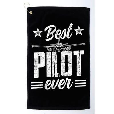 Best Pilot Ever Small Airplane Private Aircraft Meaningful Gift Golf Towel