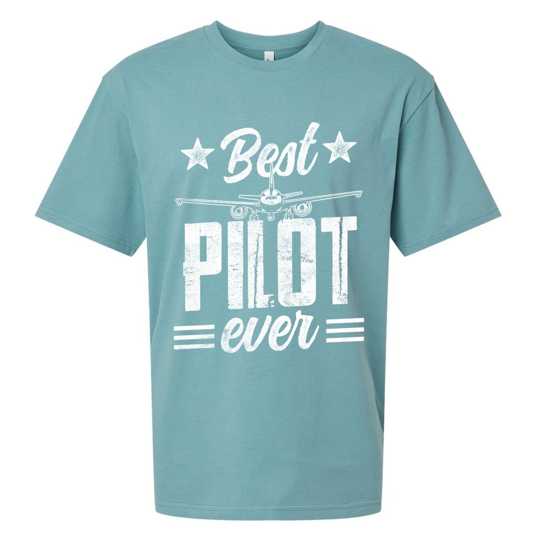 Best Pilot Ever Small Airplane Private Aircraft Meaningful Gift Sueded Cloud Jersey T-Shirt