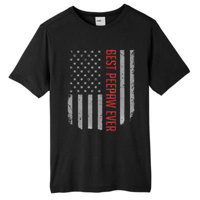 Best Peepaw Ever American Flag Gifts For Father's day Tall Fusion ChromaSoft Performance T-Shirt