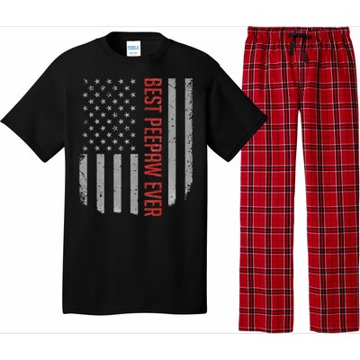 Best Peepaw Ever American Flag Gifts For Father's day Pajama Set