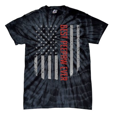 Best Peepaw Ever American Flag Gifts For Father's day Tie-Dye T-Shirt