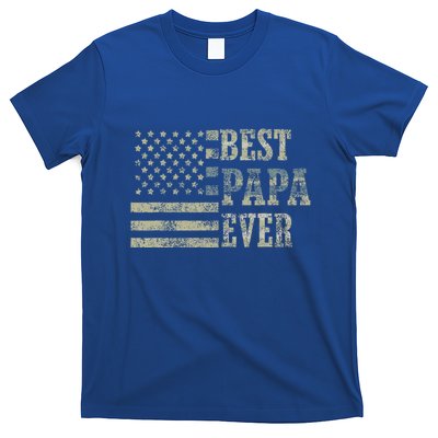 Best Papa Ever American Flag Usa Flag T-Shirt