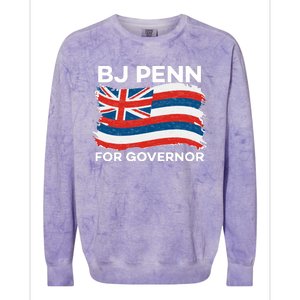 BJ Penn For Governor Of Hawaii Shirt Colorblast Crewneck Sweatshirt