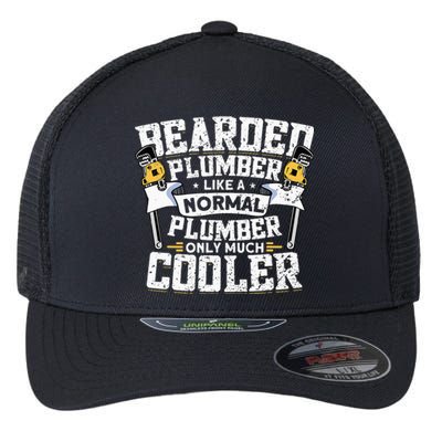 Beared Plumber Funny Plumbing Pipefitters Plumber Flexfit Unipanel Trucker Cap