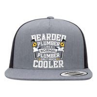 Beared Plumber Funny Plumbing Pipefitters Plumber Flat Bill Trucker Hat