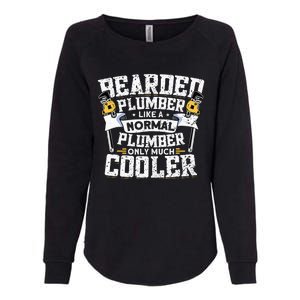 Beared Plumber Funny Plumbing Pipefitters Plumber Womens California Wash Sweatshirt