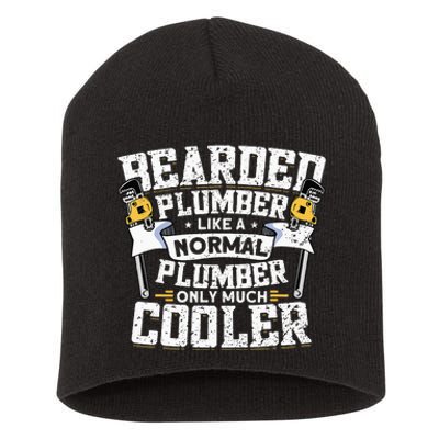 Beared Plumber Funny Plumbing Pipefitters Plumber Short Acrylic Beanie