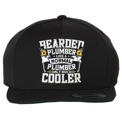 Beared Plumber Funny Plumbing Pipefitters Plumber Wool Snapback Cap